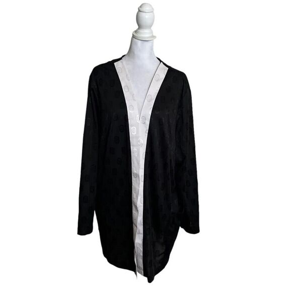 Vintage Unbranded Women’s Patterned PJ Set Cozy Black White US 24W - Picture 9 of 14